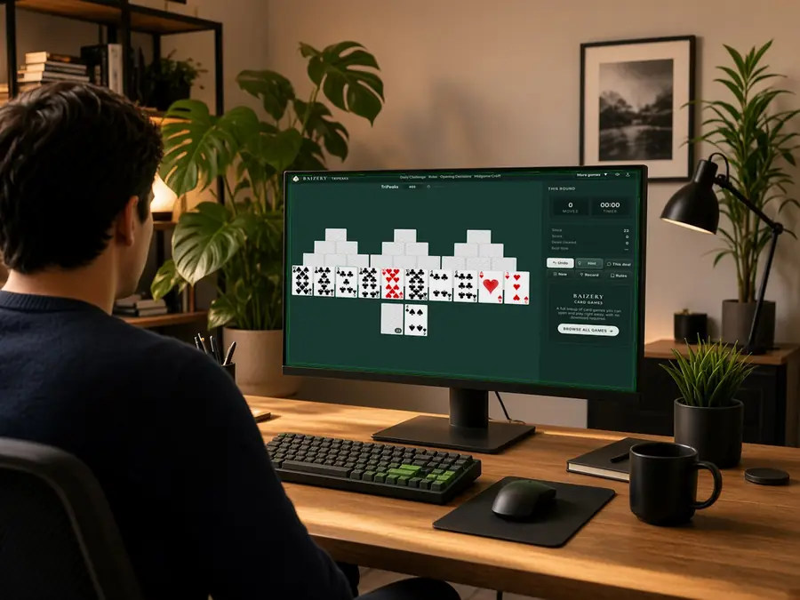 Replay a TriPeaks deal to review the opening